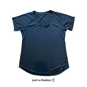 Patagonia Women’s M Capilene Cool Trail Shirt Black/Grey Short Sleeve Outdoor